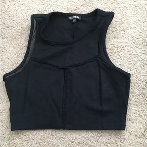 Black cropped top